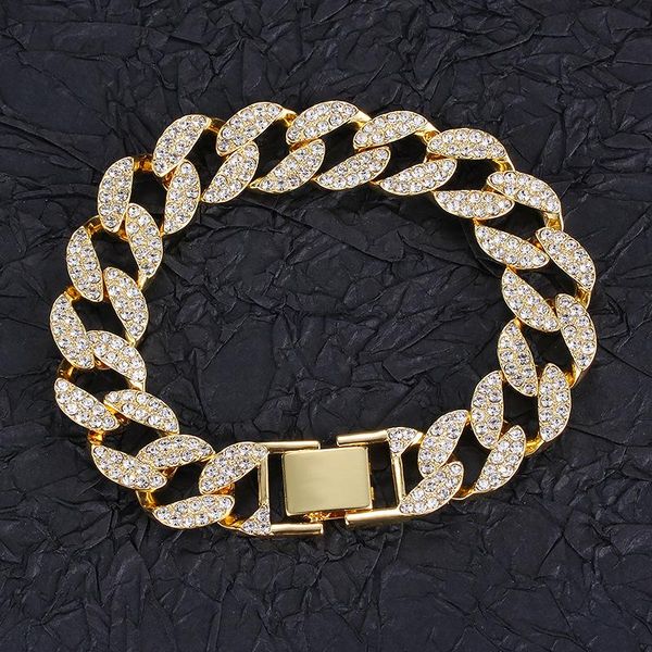 link, chain 2021 fashion hip hop gold silver color 15mm cubanbracelet for men party gift jewelry wholesale s6086, Black
link, chain 2021 fashion hip hop gold silver color 15mm cubanbracelet for men party gift jewelry wholesale s6086, Black