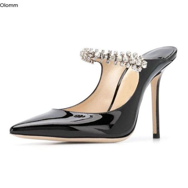 slippers olomm handmade women rhinestone stiletto heels pointed toe black white nude party shoes us plus size 4-10.5
slippers olomm handmade women rhinestone stiletto heels pointed toe black white nude party shoes us plus size 4-10.5