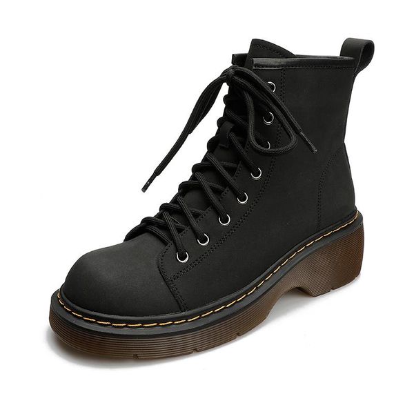 boots {d&henlu}autumn winter fashion women's short firm wear-resistant sewing thick bottom increased comfort, Black
boots {d&henlu}autumn winter fashion women's short firm wear-resistant sewing thick bottom increased comfort, Black