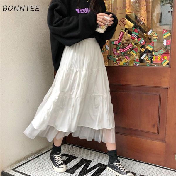skirts women mesh pleated mid-calf solid elegant white korean style high waist students spring leisure chic trendy soft slim fit, Black
skirts women mesh pleated mid-calf solid elegant white korean style high waist students spring leisure chic trendy soft slim fit, Black