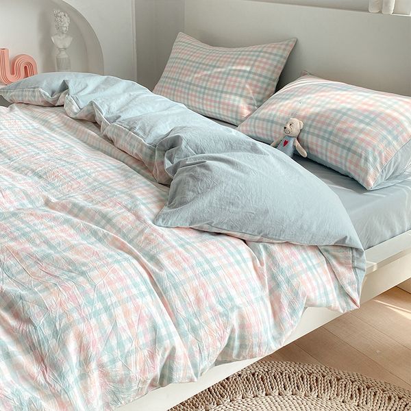 cotton yarn dyed washed four ins student dormitory 100 cotton three piece set of bed sheets bedding
cotton yarn dyed washed four ins student dormitory 100 cotton three piece set of bed sheets bedding