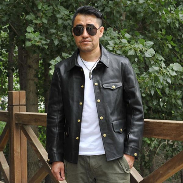 men's leather & faux 2021 black casual style genuine jacket men single breasted large size 3xl real natural horsehide slim fit spring c
men's leather & faux 2021 black casual style genuine jacket men single breasted large size 3xl real natural horsehide slim fit spring c