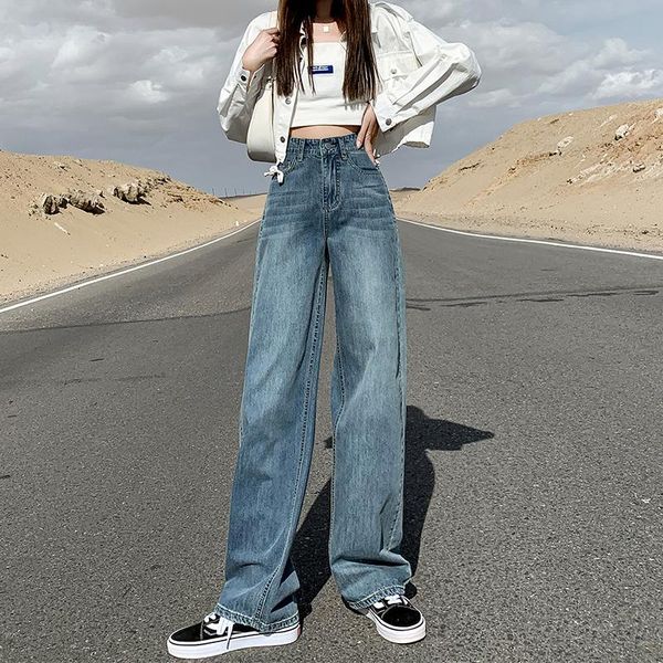 women's jeans autumn and winter retro blue high waist straight wide leg women's large size lazy micro mop pants full-length trouser
women's jeans autumn and winter retro blue high waist straight wide leg women's large size lazy micro mop pants full-length trouser