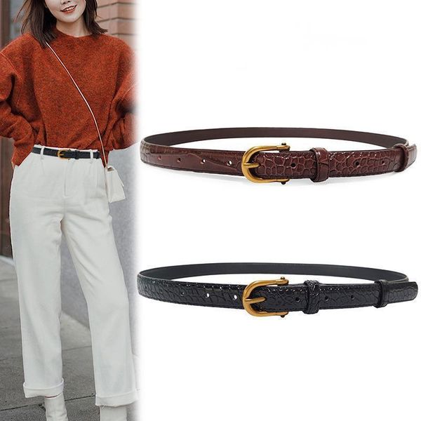 belts version of crocodile pattern gold buckle belt ladies decorative pin jeans women fashion, Black;brown
belts version of crocodile pattern gold buckle belt ladies decorative pin jeans women fashion, Black;brown