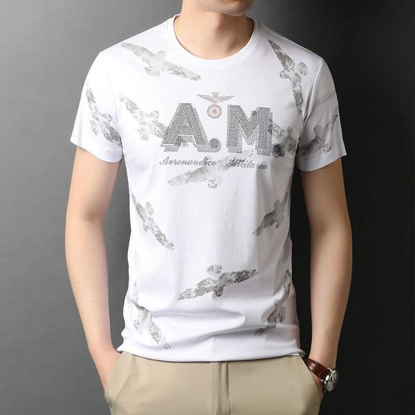 short men's 2021 summer casual half sleeved cloth round neck bottomed t-shirt fashion, White;black
short men's 2021 summer casual half sleeved cloth round neck bottomed t-shirt fashion, White;black