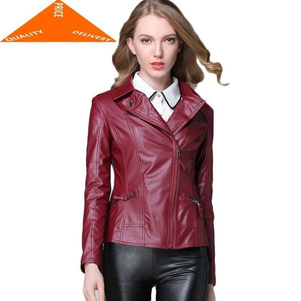 women's leather & faux spring autumn 2021 fashion women korean water washing red wine black short jacket coat lj299
women's leather & faux spring autumn 2021 fashion women korean water washing red wine black short jacket coat lj299