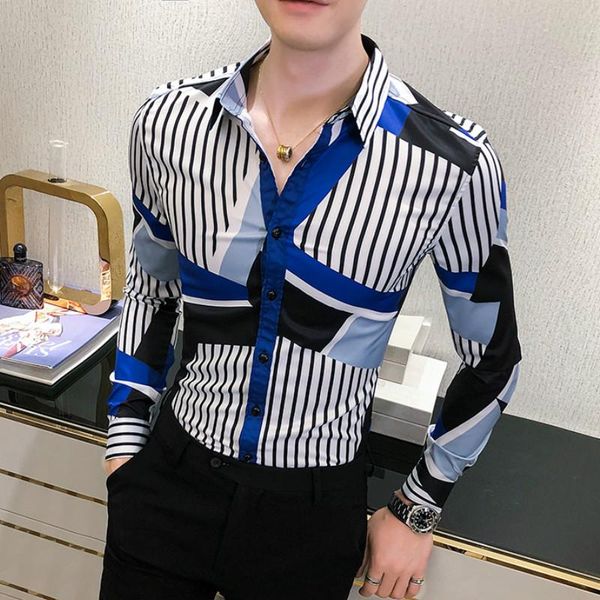 men's casual shirts 2021 autumn shirt men long sleeve formal dress korean slim fit social streetwear party bloues camisas para hombre, White;black
men's casual shirts 2021 autumn shirt men long sleeve formal dress korean slim fit social streetwear party bloues camisas para hombre, White;black
