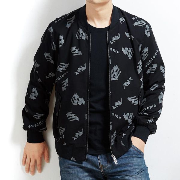 men's jackets arrival spring autumn print fashion coats male casual slim stand collar bomber jacket men overcoat 8xl, Black;brown
men's jackets arrival spring autumn print fashion coats male casual slim stand collar bomber jacket men overcoat 8xl, Black;brown