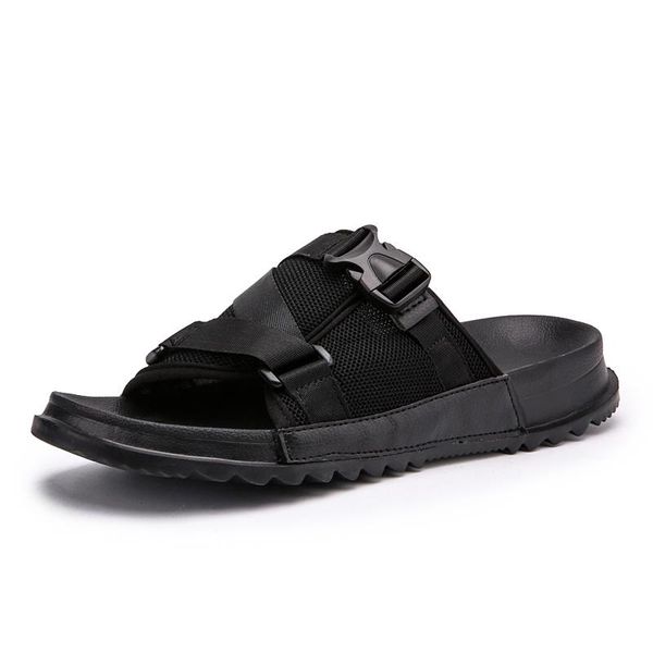 slippers summer men casual shoes wearable semi-slippers black