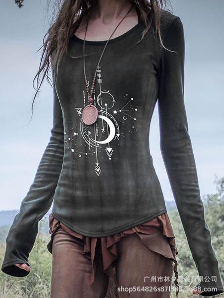 women's t-shirt cross-border 2021 spring european and american round neck print long-sleeved pure sweet streetwear, White
women's t-shirt cross-border 2021 spring european and american round neck print long-sleeved pure sweet streetwear, White
