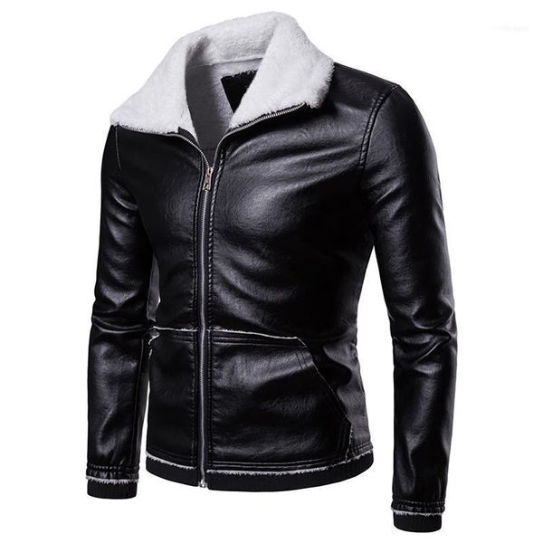 men's jackets mens thick leather coat turn-down collar fashion casual smooth lamb faux fur unfilled bomber jacket male windproof warm c, Black;brown
men's jackets mens thick leather coat turn-down collar fashion casual smooth lamb faux fur unfilled bomber jacket male windproof warm c, Black;brown