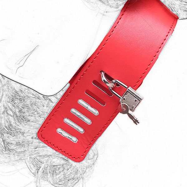 camatech pu leather lock neck collar to arm bondage adjustable hand-wrist cuffs straps belt restraint body bound harness toy
camatech pu leather lock neck collar to arm bondage adjustable hand-wrist cuffs straps belt restraint body bound harness toy