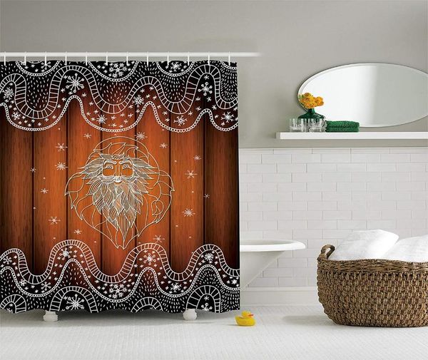 shower curtains santa clauss snowflakes wooden planks christmas decor - curtain water soap and mildew resistant brown white
shower curtains santa clauss snowflakes wooden planks christmas decor - curtain water soap and mildew resistant brown white