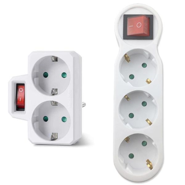 smart power plugs european conversion plug 1 to 3 way socket adapter eu standard independent switch 16a travel ac 110~250v
smart power plugs european conversion plug 1 to 3 way socket adapter eu standard independent switch 16a travel ac 110~250v