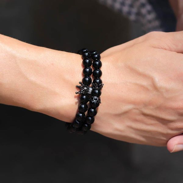 beaded, strands fashion 2 pcs/set handmade natural stone bracelet charms crown mens armband couple beads braclet for male jewelry homme, Black
beaded, strands fashion 2 pcs/set handmade natural stone bracelet charms crown mens armband couple beads braclet for male jewelry homme, Black