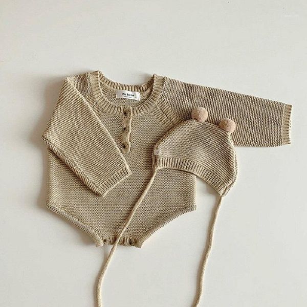 rompers baby boy girl cotton knitted romper cap infant toddler jumpsuit long sleeve spring autumn knitwear outfit clothes 0-2y, Blue
rompers baby boy girl cotton knitted romper cap infant toddler jumpsuit long sleeve spring autumn knitwear outfit clothes 0-2y, Blue