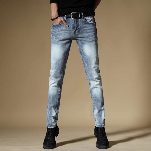 new jeans men's spring and autumn fashion brand stretch slim trend korean versatile light handsome straight pants, Blue
new jeans men's spring and autumn fashion brand stretch slim trend korean versatile light handsome straight pants, Blue