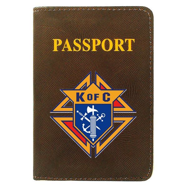 card holders classic knights of columbus passport cover pu leather men women travel id holder case, Brown;gray
card holders classic knights of columbus passport cover pu leather men women travel id holder case, Brown;gray