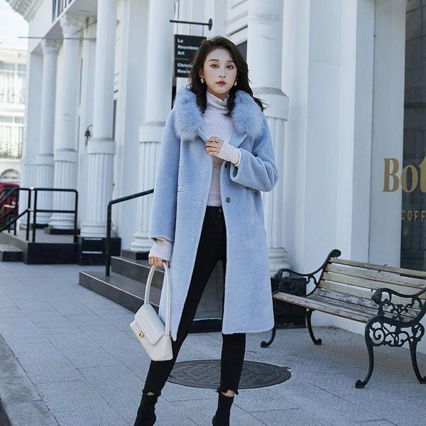 women's fur & faux collar hooded wool coat 2021 autumn and winter fashion sheep shearing long jacket large size 3xl, Black
women's fur & faux collar hooded wool coat 2021 autumn and winter fashion sheep shearing long jacket large size 3xl, Black