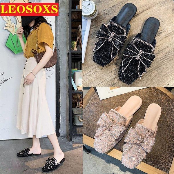 slippers baotou half slipper female 2021 korean edition all-match flat bottom fashion rhinestone without heel lazy sole shoes, Black
slippers baotou half slipper female 2021 korean edition all-match flat bottom fashion rhinestone without heel lazy sole shoes, Black