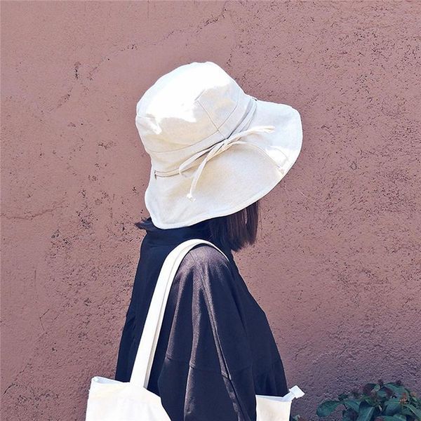 wide brim hats women sun hat bucket summer fisherman with bow sunscreen protection korean fashion female foldable caps, Blue;gray
wide brim hats women sun hat bucket summer fisherman with bow sunscreen protection korean fashion female foldable caps, Blue;gray