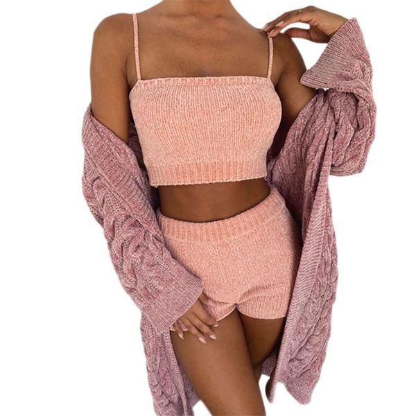 women's shorts women sleeveless sling knitting camisole solid color clothing set summer, White;black
women's shorts women sleeveless sling knitting camisole solid color clothing set summer, White;black