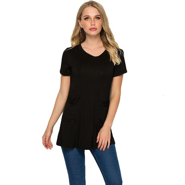 salesummer casual on short mouw loose o neck effects colour wild women long section pocket women's t-shirt, White
salesummer casual on short mouw loose o neck effects colour wild women long section pocket women's t-shirt, White
