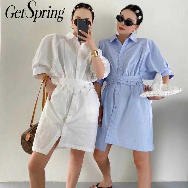 getspring women dress puff sleeve asymmetry cotton shirt dresses black wihte irregular bandage casual 2012 210601, Black;gray
getspring women dress puff sleeve asymmetry cotton shirt dresses black wihte irregular bandage casual 2012 210601, Black;gray
