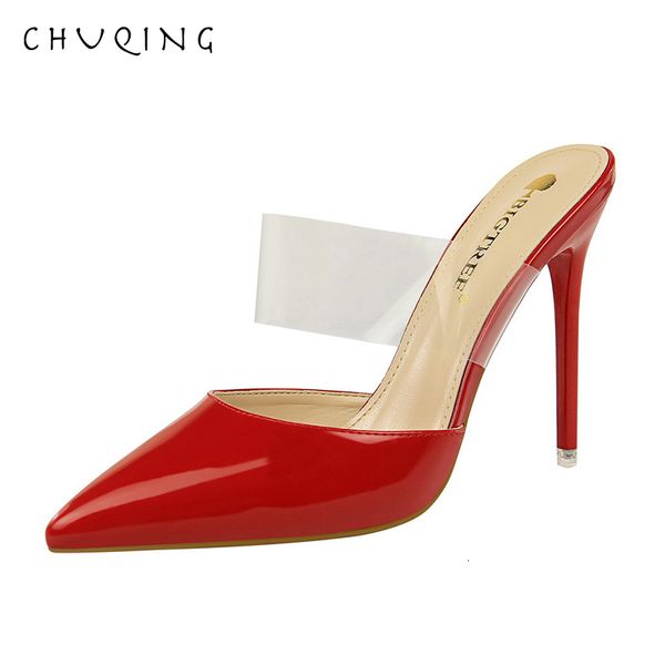 2021 new chuqing korean version of the fashion simple slim thin high-heeled baotou shallow mouth transparent word with high heels egze, Black
2021 new chuqing korean version of the fashion simple slim thin high-heeled baotou shallow mouth transparent word with high heels egze, Black