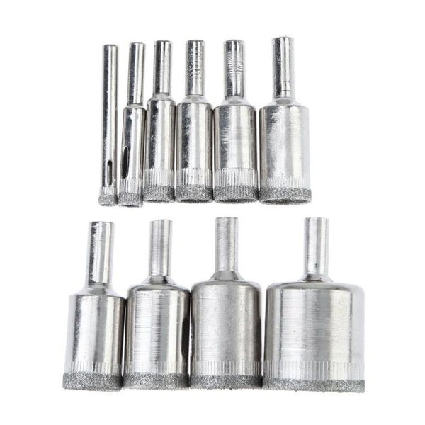 10 pcs diamond drill bit set 10 different sizes 6mm to 30mm diamond tools hole saw suitable for drilling holes in glass & marble
10 pcs diamond drill bit set 10 different sizes 6mm to 30mm diamond tools hole saw suitable for drilling holes in glass & marble