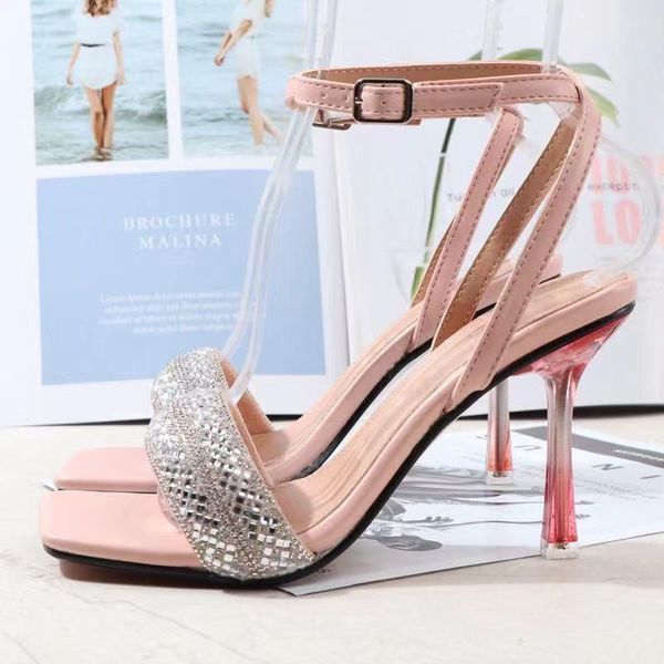 sandals ladies 2021 summer glass chain ankle strap high heel stiletto party women's shoes, Black
sandals ladies 2021 summer glass chain ankle strap high heel stiletto party women's shoes, Black