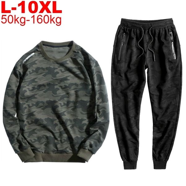 men's pullover tracksuit oversized 10xl 160kg tracksuit men camouflage 2 piece sets sweatshirt+pants plus size sweat suits men 201128, Gray
men's pullover tracksuit oversized 10xl 160kg tracksuit men camouflage 2 piece sets sweatshirt+pants plus size sweat suits men 201128, Gray