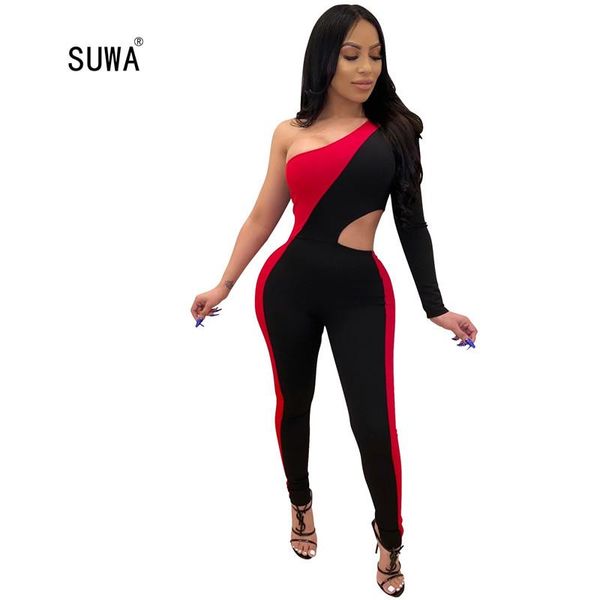 women's jumpsuits & rompers 2021 design lady fashion contrast color patchwork catsuits club hollow out, Black;white
women's jumpsuits & rompers 2021 design lady fashion contrast color patchwork catsuits club hollow out, Black;white
