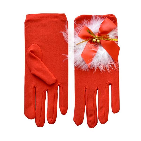five fingers gloves ladies christmas red bow dress lovely feather bell suit driving full finger gloves., Blue;gray
five fingers gloves ladies christmas red bow dress lovely feather bell suit driving full finger gloves., Blue;gray