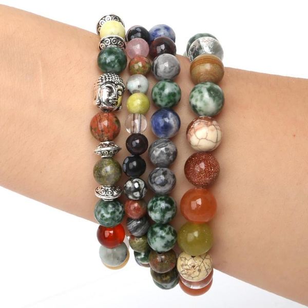 charm bracelet with natural stone beads 6mm 8mm 10mm miscellaneous stone beaded bracelets for man women friend gift, Black
charm bracelet with natural stone beads 6mm 8mm 10mm miscellaneous stone beaded bracelets for man women friend gift, Black