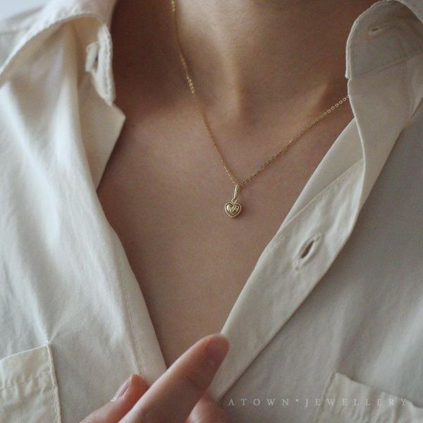 pendant necklaces 925 sterling silver 14k gold plating simple delicate heart necklace women fashion cute party jewelry accessories
pendant necklaces 925 sterling silver 14k gold plating simple delicate heart necklace women fashion cute party jewelry accessories