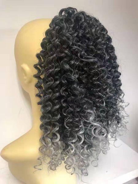 gray drawstring ponytail authentic large dark grey ombre silver tips deep curl human extensions easy to fit with a elastic hair tie for most, Black
gray drawstring ponytail authentic large dark grey ombre silver tips deep curl human extensions easy to fit with a elastic hair tie for most, Black