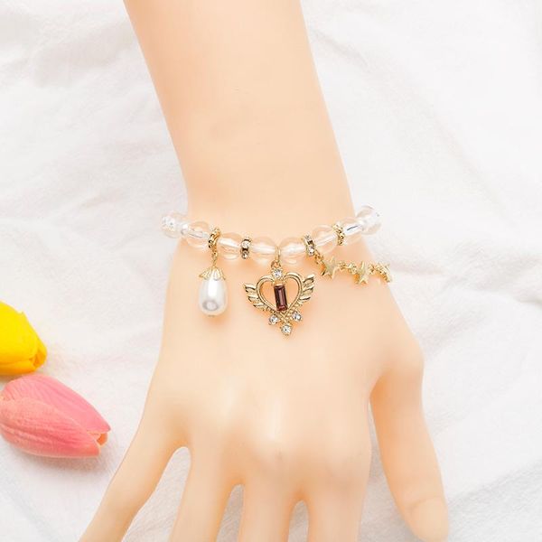 charm bracelets handmade clear beads heart pendant for women star chain pearl bangles romantic crystal wedding jewelry gift, Golden;silver
charm bracelets handmade clear beads heart pendant for women star chain pearl bangles romantic crystal wedding jewelry gift, Golden;silver