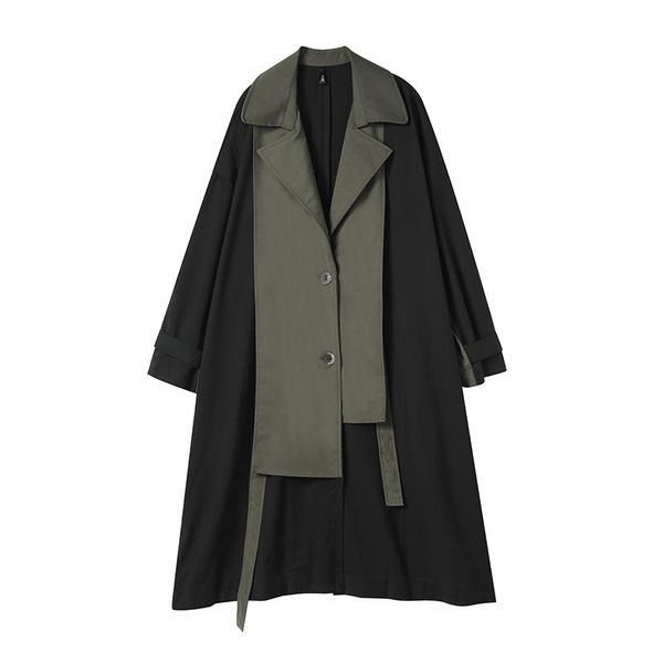 women's trench coats black coat for women spring fall single breasted fashion splice irregular long windbreaker lady elegant outerwear, Tan;black
women's trench coats black coat for women spring fall single breasted fashion splice irregular long windbreaker lady elegant outerwear, Tan;black