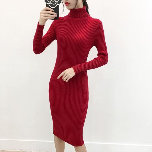 women's sweaters lucyever turtleneck knitted sweater dress women elastic long sleeve woman winter fashion pullover jersey mujer, White;black
women's sweaters lucyever turtleneck knitted sweater dress women elastic long sleeve woman winter fashion pullover jersey mujer, White;black