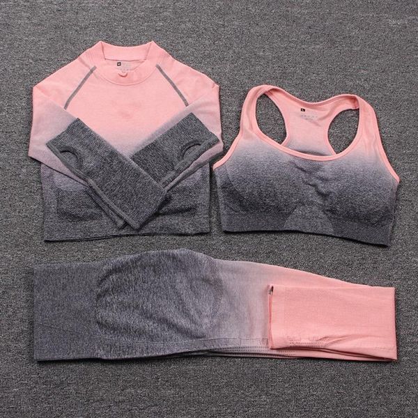 yoga outfit gym seamless set fitness clothing workout clothes women gradient crop sports bra high waist leggings sport suit female
yoga outfit gym seamless set fitness clothing workout clothes women gradient crop sports bra high waist leggings sport suit female