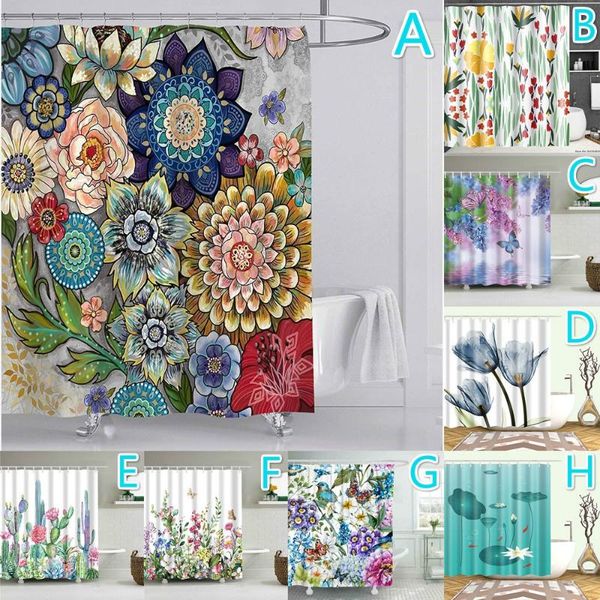 curtain & drapes colorful flower printed shower in the bathroom polyester waterproof curtains 
curtain & drapes colorful flower printed shower in the bathroom polyester waterproof curtains