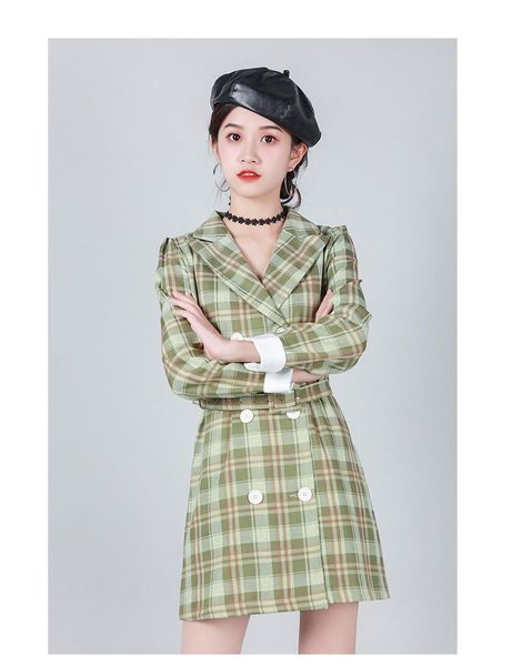 casual dresses belt case grain lapel long double-breasted sleeve short connect dress of tall waist a word female, Black;gray
casual dresses belt case grain lapel long double-breasted sleeve short connect dress of tall waist a word female, Black;gray