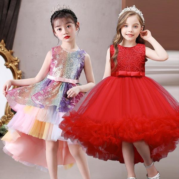 girls sweet lace embroidery girl dress mesh princess tail prom birthday party wedding children dresses, Red;yellow
girls sweet lace embroidery girl dress mesh princess tail prom birthday party wedding children dresses, Red;yellow