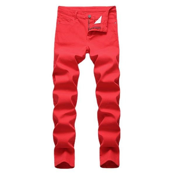 men's jeans 2021 fashion business casual straight leg skinny yellow red men punk pants male streetwear moda masculina, Blue
men's jeans 2021 fashion business casual straight leg skinny yellow red men punk pants male streetwear moda masculina, Blue