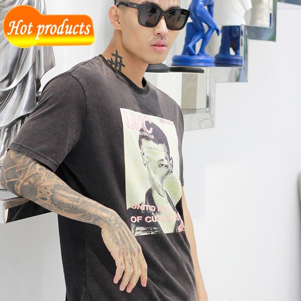 new arrival umc people printing vintage wash street couture destroyed 100% cotton men's short stylist round neck t-shirt bd5s, White;black
new arrival umc people printing vintage wash street couture destroyed 100% cotton men's short stylist round neck t-shirt bd5s, White;black