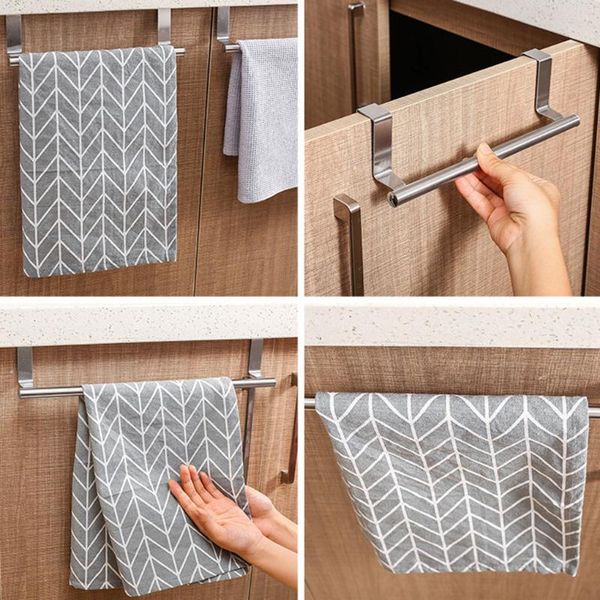 hooks & rails towel rack over door bar hanging holder stainless steel bathroom kitchen cabinet rag shelf hanger
hooks & rails towel rack over door bar hanging holder stainless steel bathroom kitchen cabinet rag shelf hanger