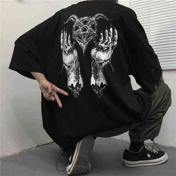 gothic korean menn women's t-shirt retro dark horror student plus size gesture loosey trend shirt short sleeve l2gg, White
gothic korean menn women's t-shirt retro dark horror student plus size gesture loosey trend shirt short sleeve l2gg, White