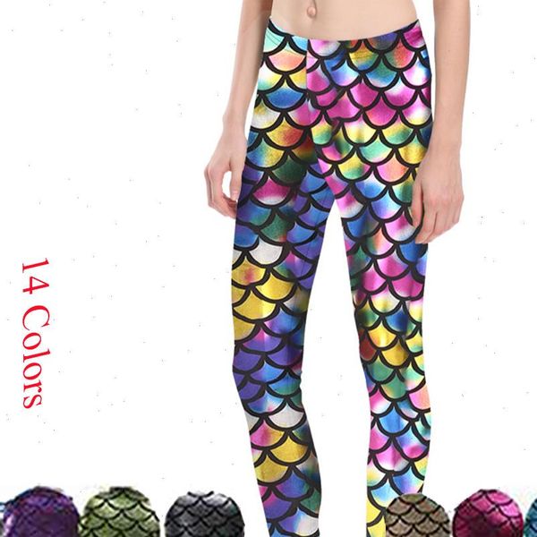 women fishscale leggings 14 colors punk cosply mermaid fitness workout leggins pants elastic full length, Black
women fishscale leggings 14 colors punk cosply mermaid fitness workout leggins pants elastic full length, Black