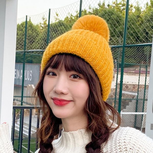 beanie/skull caps winter female fur ball wool hat japanese plus velvet warm pullover solid color joker casual knit, Blue;gray
beanie/skull caps winter female fur ball wool hat japanese plus velvet warm pullover solid color joker casual knit, Blue;gray